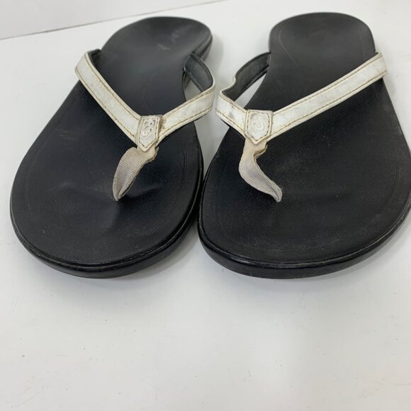 Olukai Ho‘ōpio Women’s Classic Beach Sandals in White Size 8 - Picture 5 of 7
